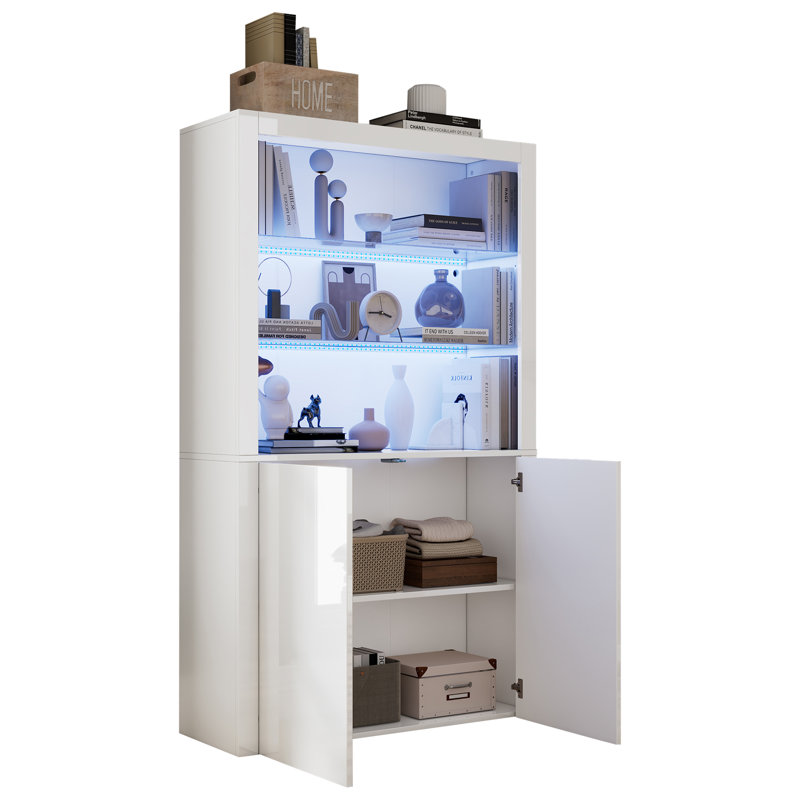 Glass Rectangle Accent Cabinet