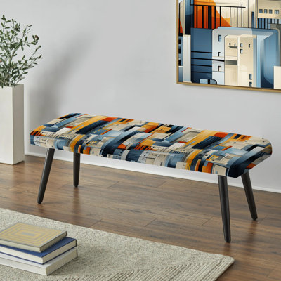 Banc rayé noir Cityscape Lines Embrace
