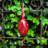 Exhart Solar Pearlized Hand Blown Glass Twisted Flame Garden Stake with Metal Finial Detail, 36 Inch