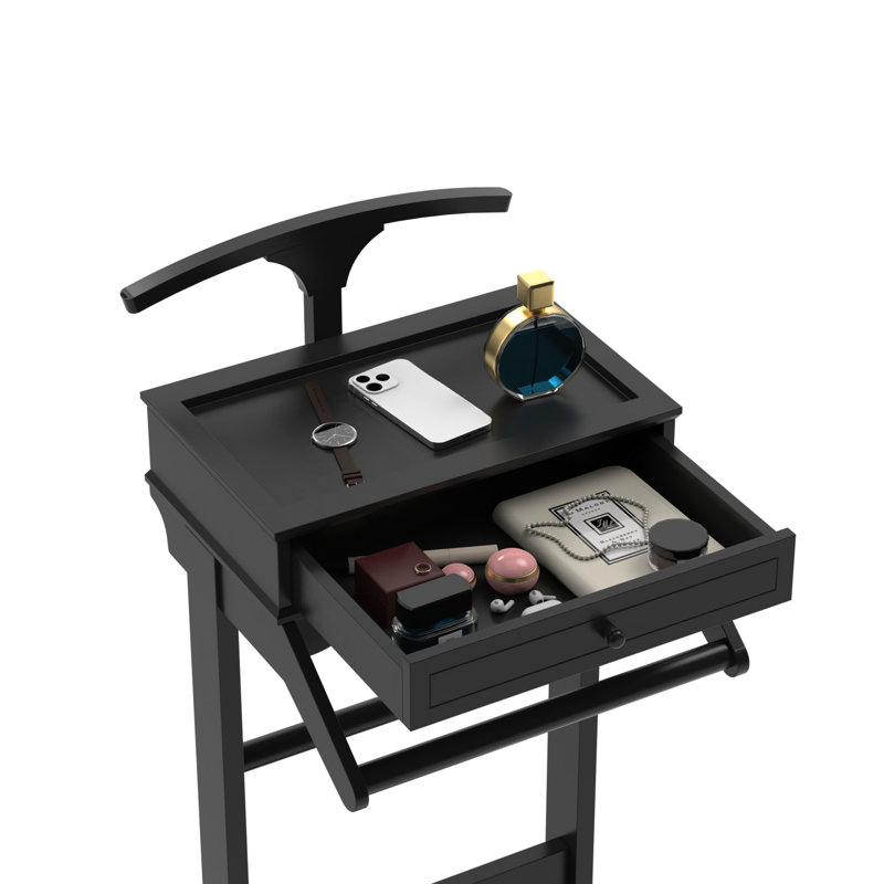 Valet avec tablettes de rangement