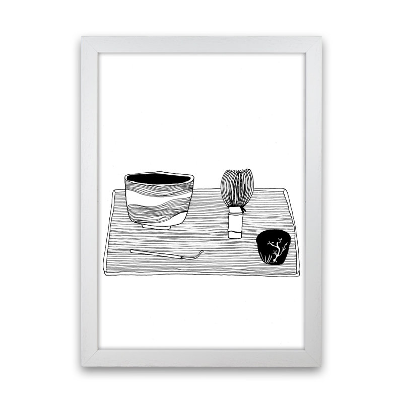 Japanese Matcha by Carissa Tanton - Print, White Framed, 46cm H x 34cm W x 3cm D