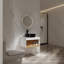 Meuble-lavabo mural 24 po, lavabo vasque rond, tablette ouverte-129410044