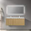 Meuble-lavabo mural simple 48 po avec plateau en résine-122928754-122928753