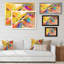 «Paintbursh Sunset Waves Impression», reproduction sur toile flottante-1103876953-1103876962