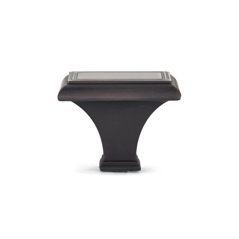 Expression Rectangle Knob, Brushed Oil-Rubbed Bronze