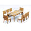 8 Seats 9 Pcs Grade-A Teak Wood Dining Set: 83" Rectangle Table And 8 Atnas  Chairs (2 Arm & 6 Armless Chairs) #11AT1802-210976283