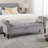 Minaal Velvet Upholstered with Arms Storage Bench-572334096-582600326