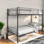 Lits superposés simples en métal avec rangement, conception moderne pour la maison