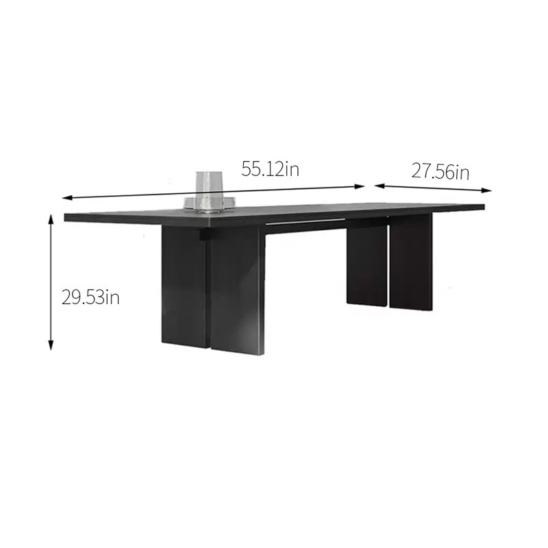 Meiya Ash Solid Wood Dining Table, 27.56" W x 55.12" L