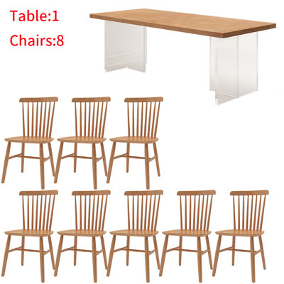 Jerrame Modern simple solid wood dining table set