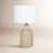 Base beige / abat-jour blanc