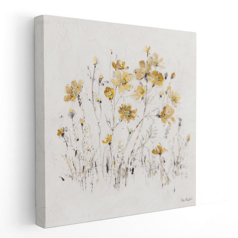 Fleurs sauvages II - reproduction d'art sur toile, H 12 po x l 12 po