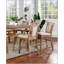 Chaise rembourrée en similicuir beige
