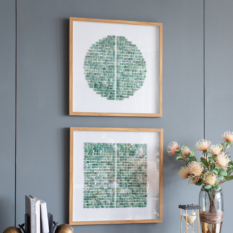 Elos Stone Shadow Boxes Wall Art, Set of 2