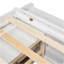 Lit double avec tête de lit bibliothèque, tiroirs de rangement sous le lit et étui de rangement pour bout de lit, blanc