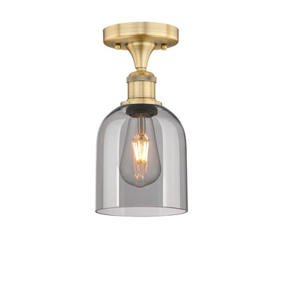 Edison - Allysson - Plafonnier semi-encastré 6 po 1 lumière - Abat-jour granuleux