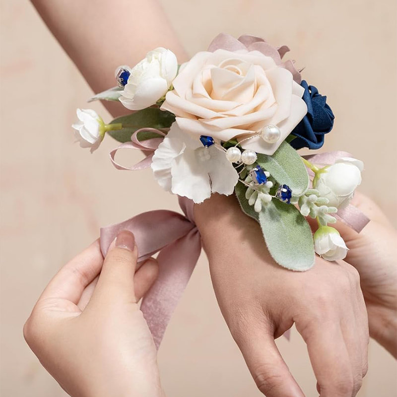 2 pièces fleurs de mariage, fleurs artificielles