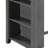 3-Piece Grey Finish Small Space Counter Height Dining Table with Shelves and 2 Chairs