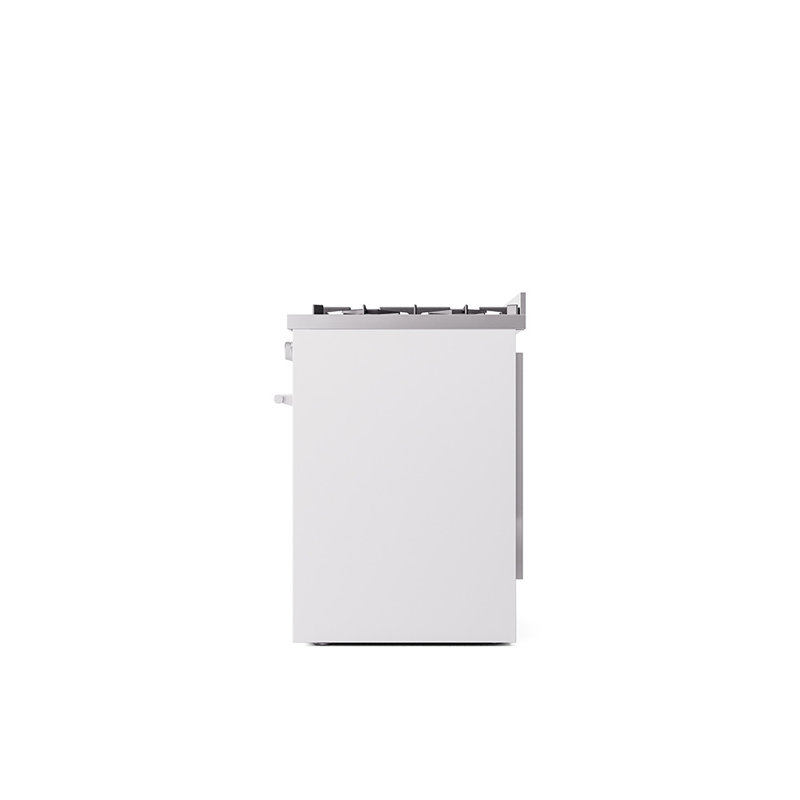 ILVE Professional Plus II 30 in Dual Fuel Range, Liquid Propane, White/Stainless Steel