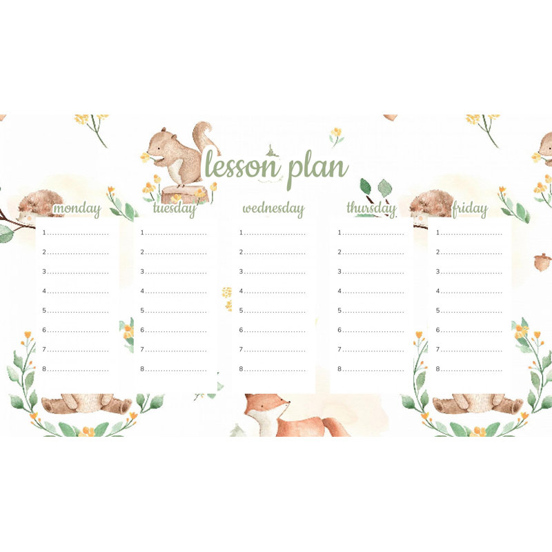 Magnetic Lesson Plan Pastel Forest Animals