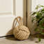 Butoir de porte lesté avec corde de 3,9 lb - arrêt de porte robuste tissé en corde épaisse naturelle, serre-livres polyvalent et décoration de tablettes, décoration de maison et de salle de bain à thème plage