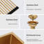 Évier de cuisine en acier inoxydable à tablier frontal 33 pouces Gold Farmhouse | Idée de cadeau