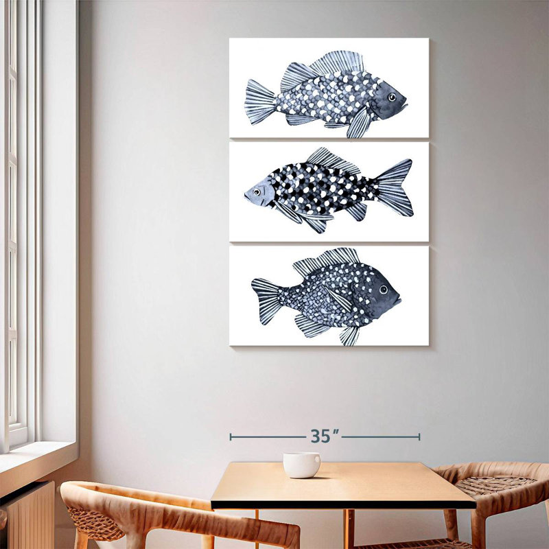 Brampt Blue Fish I, H 65 po x l 42 po