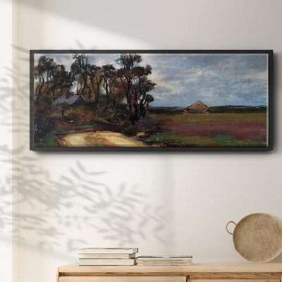 «The Road and the House», reproduction sur toile avec cadre flottant