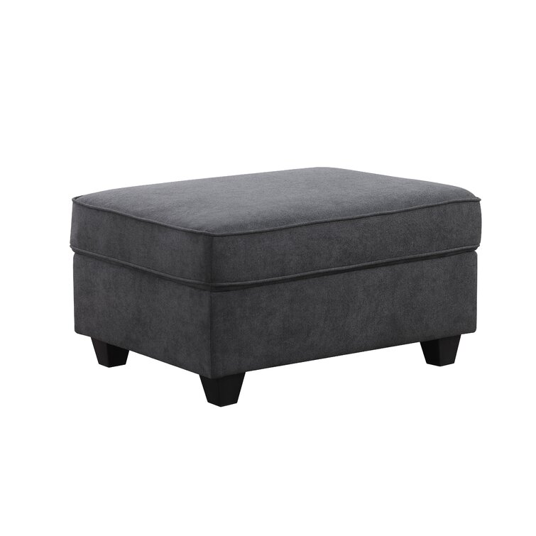 Ebern Designs Sienna-Leigh Cooper Fabric 4-Seater Sofa With 2 Ottomans And  Cupholder