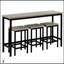Ensemble de table de salle à manger à hauteur de comptoir extra longue avec 3 tabourets, durable et élégant pour les cuisines et les salles à manger modernes-2136449799-2136449793