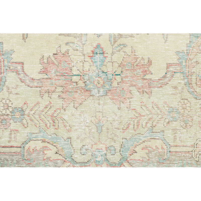 Distressed One-of-a-Kind 9'10X12'8 Hand Knotted Area Rug