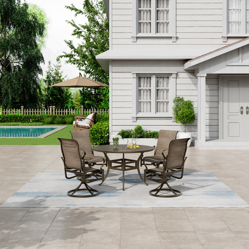 5 Piece Outdoor Patio Dining Set