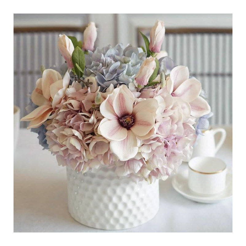 Arrangement floral hortensias