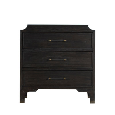 Commode 3 tiroirs en bois massif Alexandra