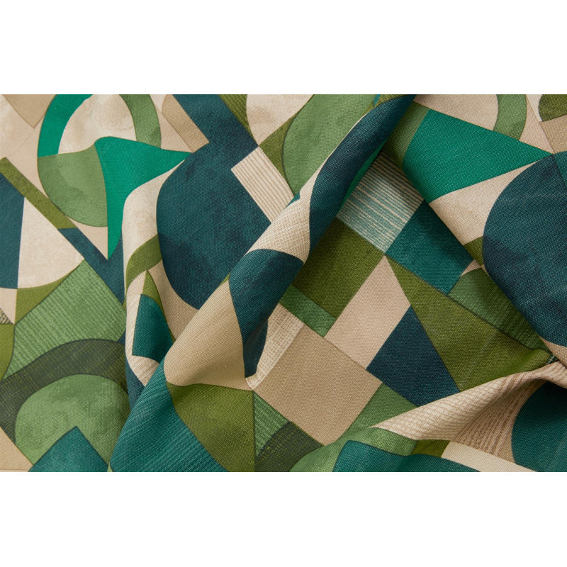 Tamera Semi Sheer Curtain Pair, 168 W x 229 D cm, Green