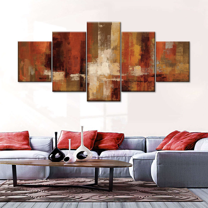 Castanets On Canvas 5 Pieces Set, 30" H x 68" W x 1.25" D