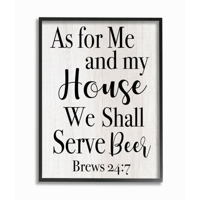 Impression d’art textuel « My House serve Beer Spiritual Humor » par Daphne Polselli