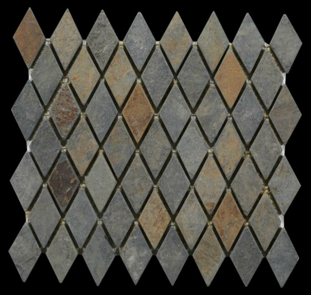The Tile Square Rusty Slate Small Diamond Pattern | Wayfair