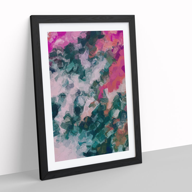Stunning Inspiration Abstract - Single Picture Frame Painting, 64cm H x 46cm W x 2cm D, Black Framed