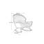 Chaise berçante simple de style italien