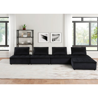 Sectional Sofa Set With Ottoman For Home