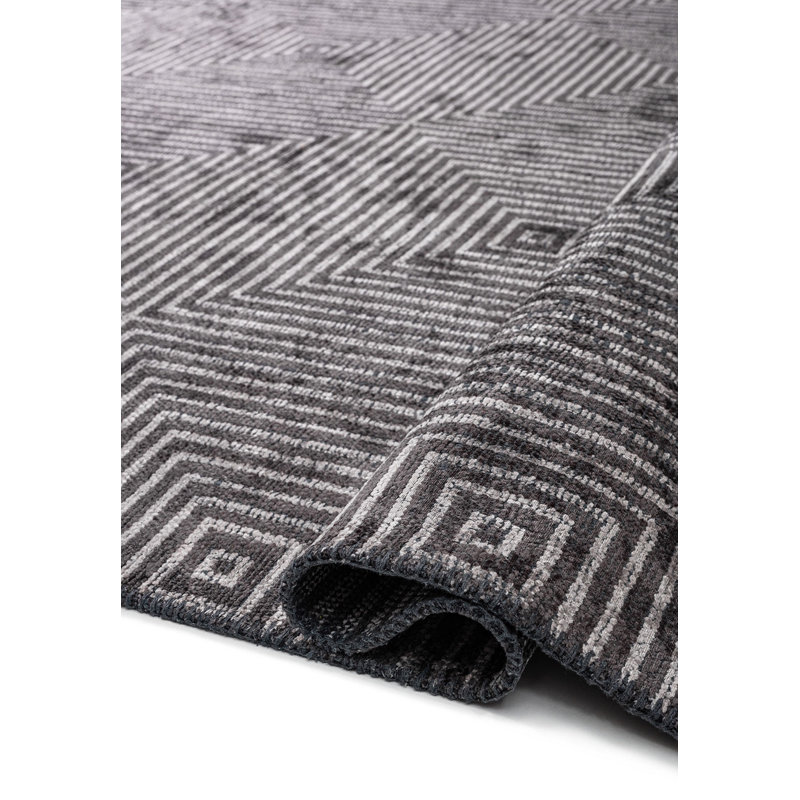 Contemporary Geometric Square Lines Area Rug, Rectangle 7'10" x 9'10"