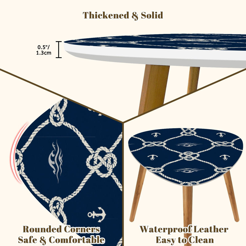 Ensemble de 2 tables basses gigognes Triangle