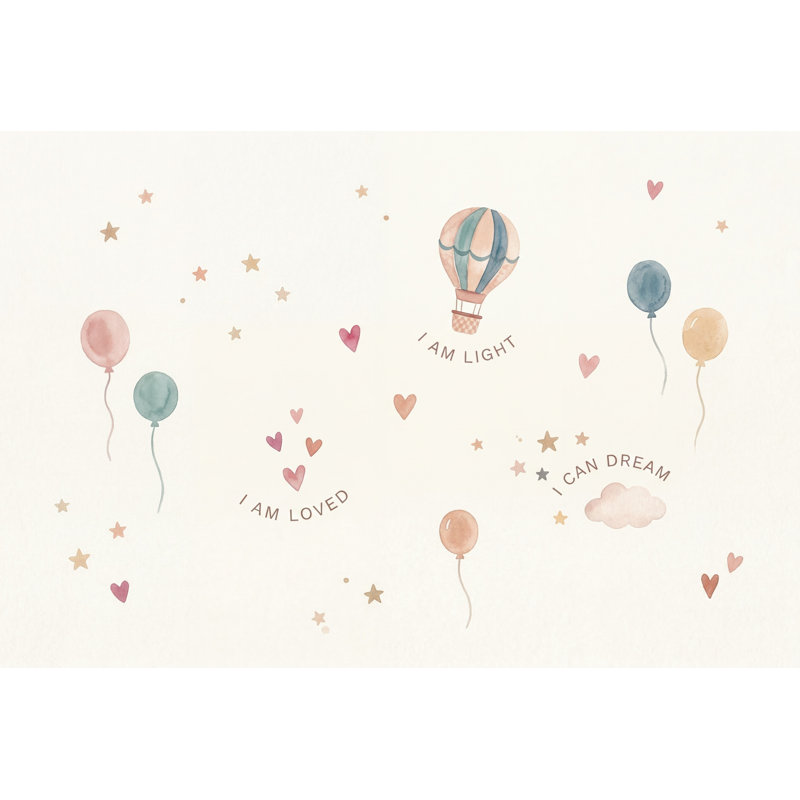 Papier peint montgolfière, Peler et coller, 200 po x 120 po