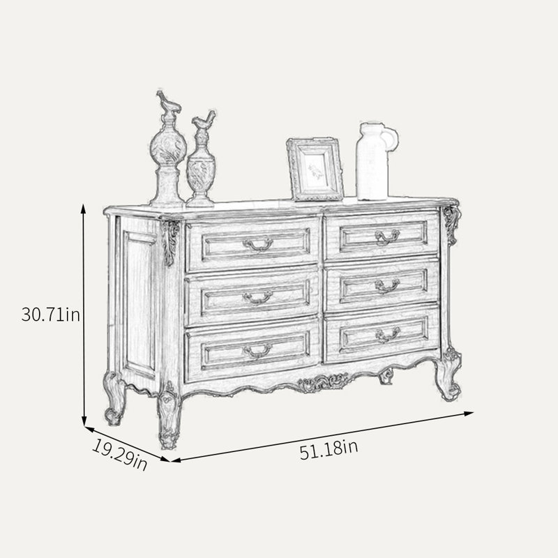 Buffet en bois massif de style européen