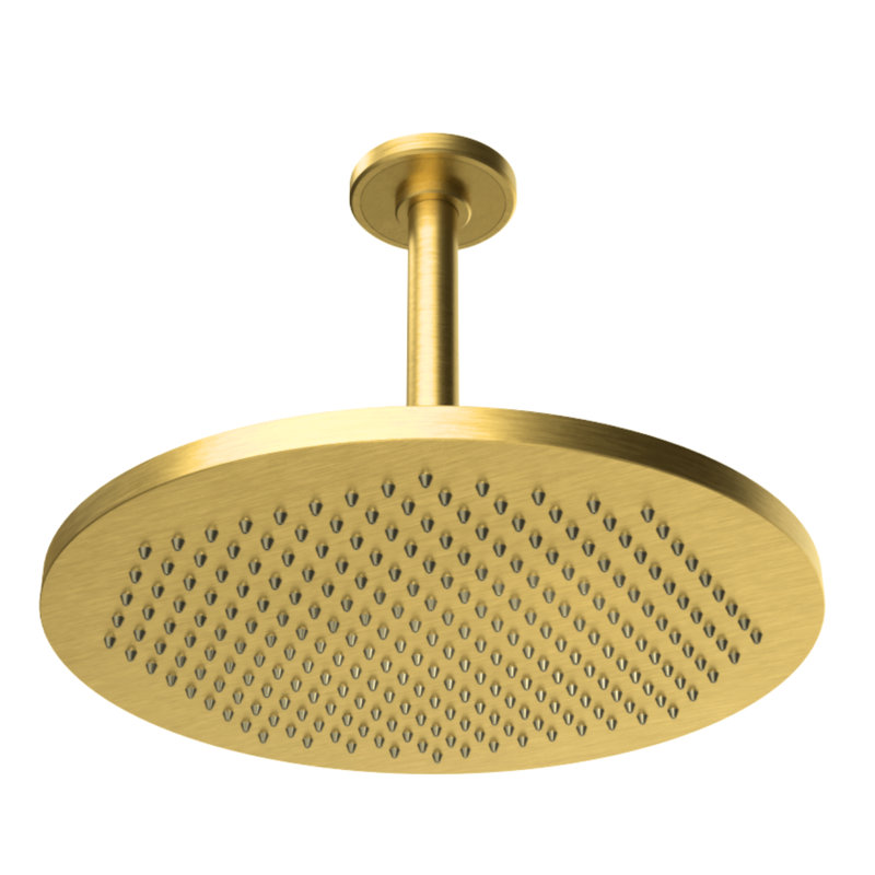 Rainstone Rainshower Head - Modern, 12", Chardonnay