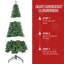 Arbre de Noël artificiel de 7 pi avec 774 pointes, structure à charnières pour un rangement pratique et support en métal robuste.