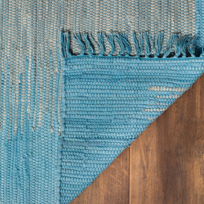 Cayman Hand Woven Cotton Abstract Rug