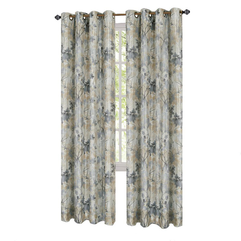 Ginger Blackout Curtain Pair, Silver, 50" x 63"