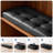 43" Folding Storage Ottoman Bench, PU Leather Footrest Footstool End of Bed Bench with Padded Seat-1414621353